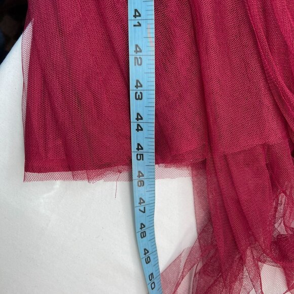 Jenny Yoo Collection Annabelle Dress Tulle Convertible Bridesmaid Red Crimson 8 - Picture 11 of 15